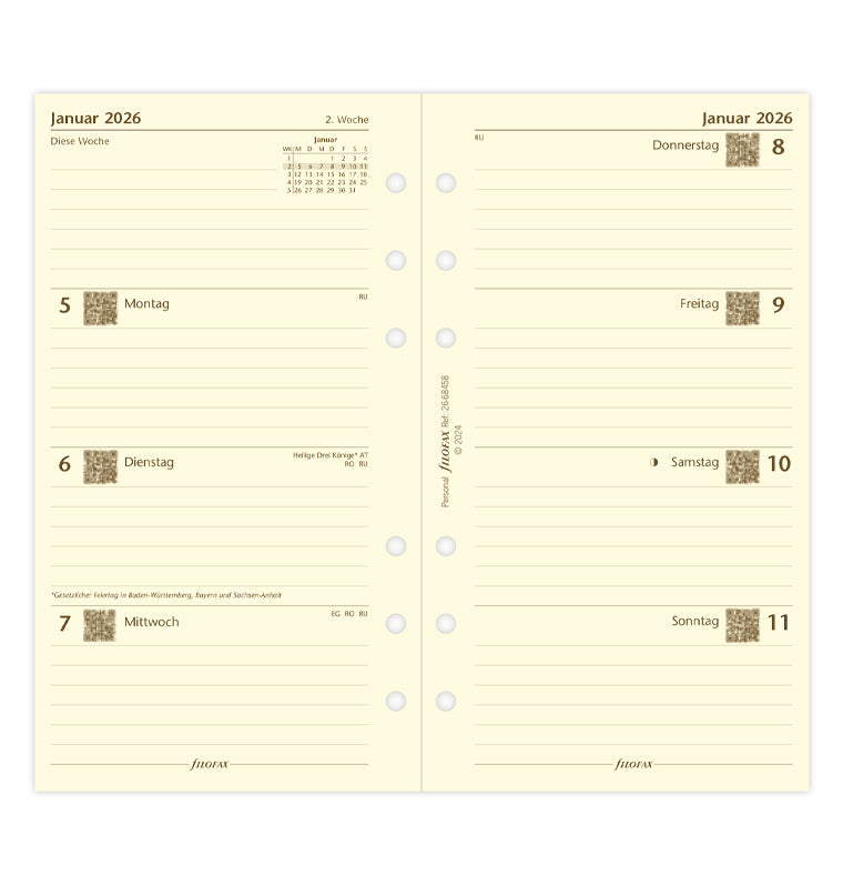 filofax-kalendereinlagen-personal-2026-1-woche-2-seiten-deutsch-cotton-cream image 4