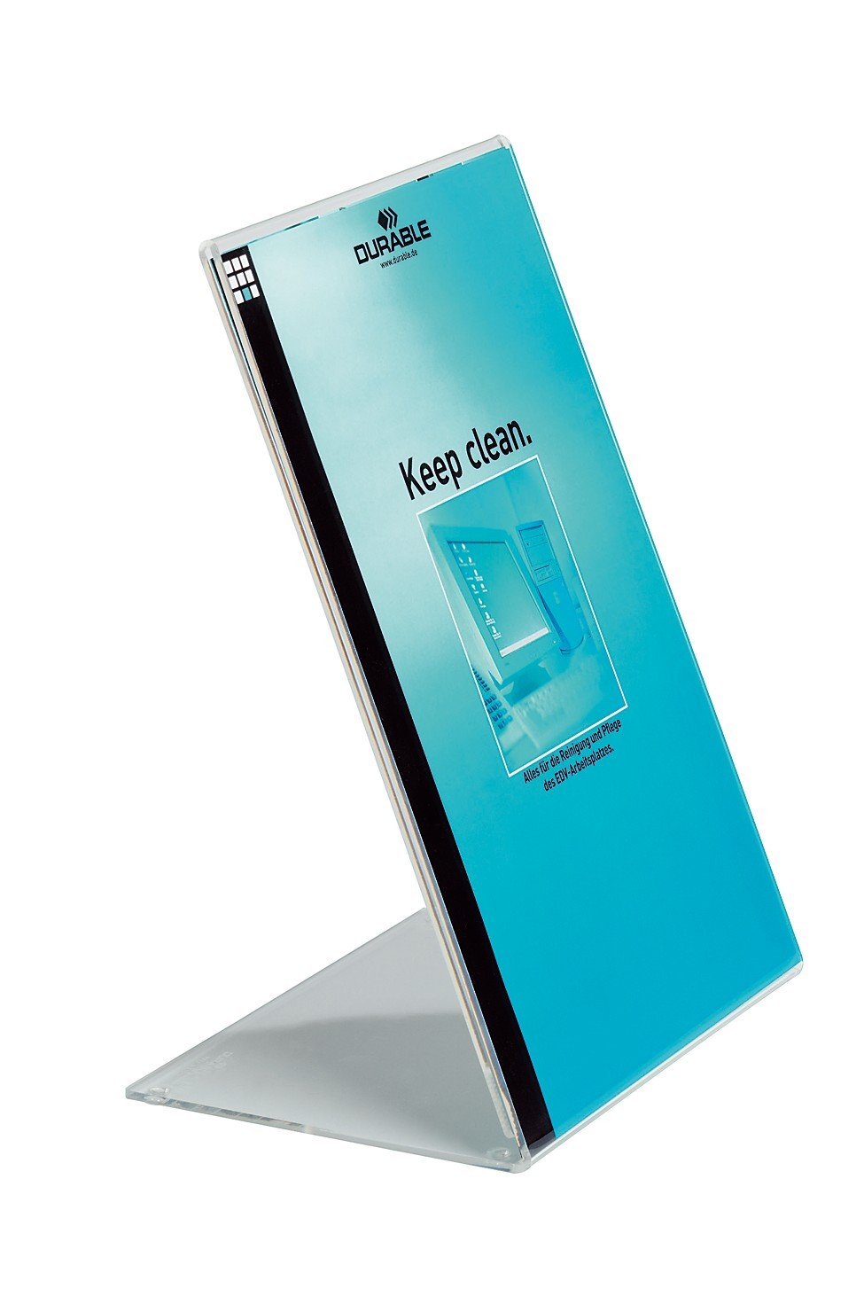 durable-pr-sentationsst-nder-a4-859619-glasklares-acryl-l-form-210-x-290-x-90-mm image 6
