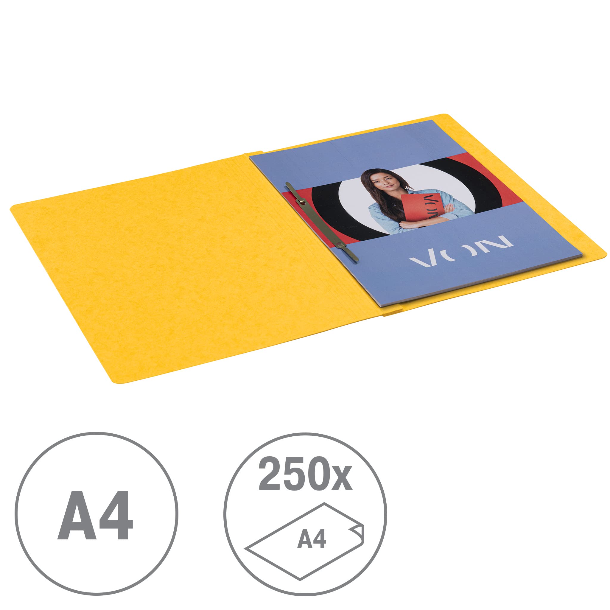 von-leitz-schnellhefter-a4-karton-335g-m-gelb-10er-pack-f-r-250-blatt image 2