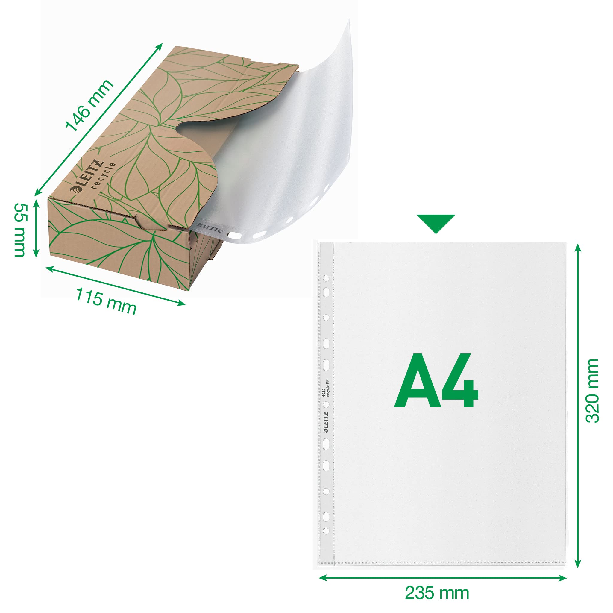 leitz-recycle-prospekth-llen-a4-40-st-ck-transparent-40220003 image 6