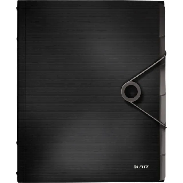 leitz-solid-ordnungsmappe-pp-a4-6-f-cher-schwarz image 1