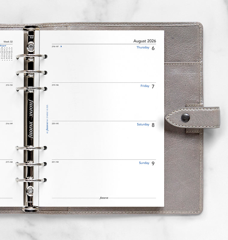 filofax-kalendereinlage-1-woche-auf-2-seiten-akademisch-a5-2026-2027-englisch image 2