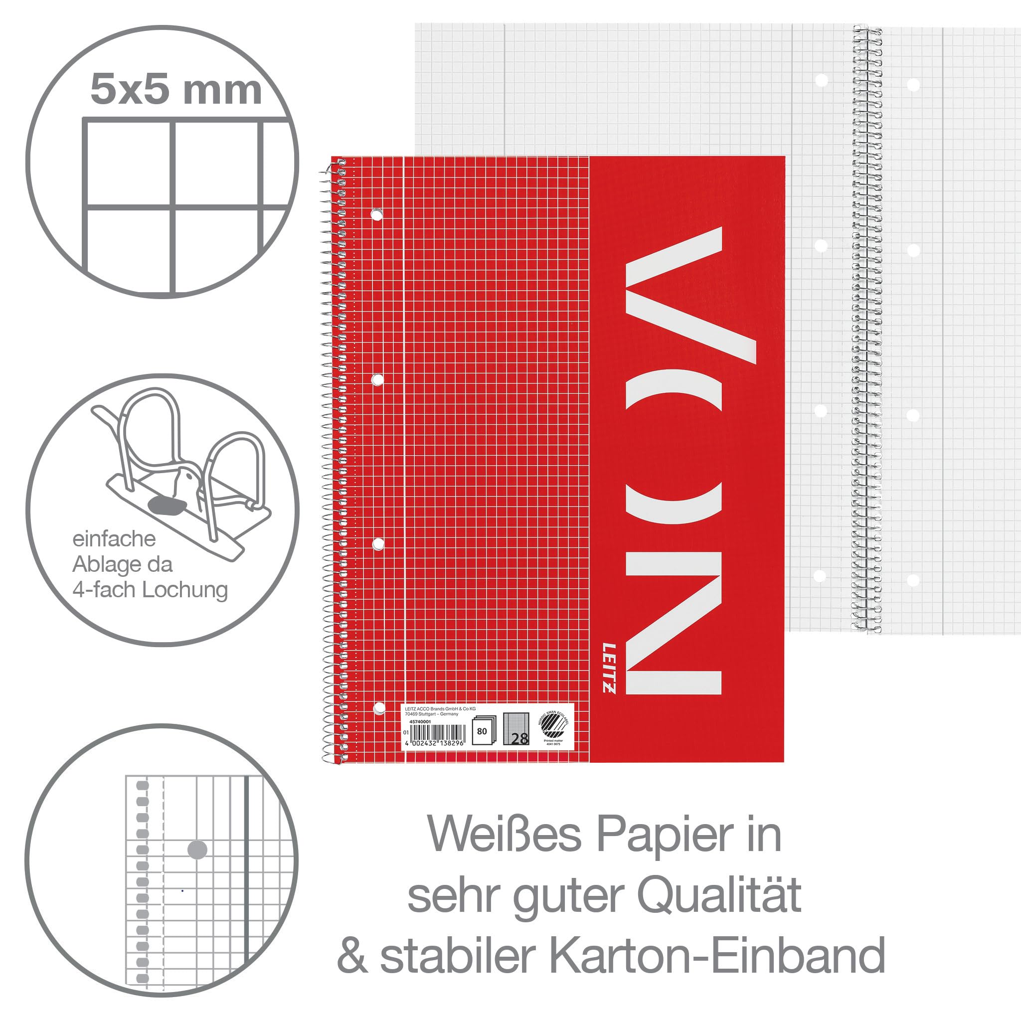 leitz-von-collegeblock-a4-kariert-mit-doppelrand-5er-pack-45740001 image 4