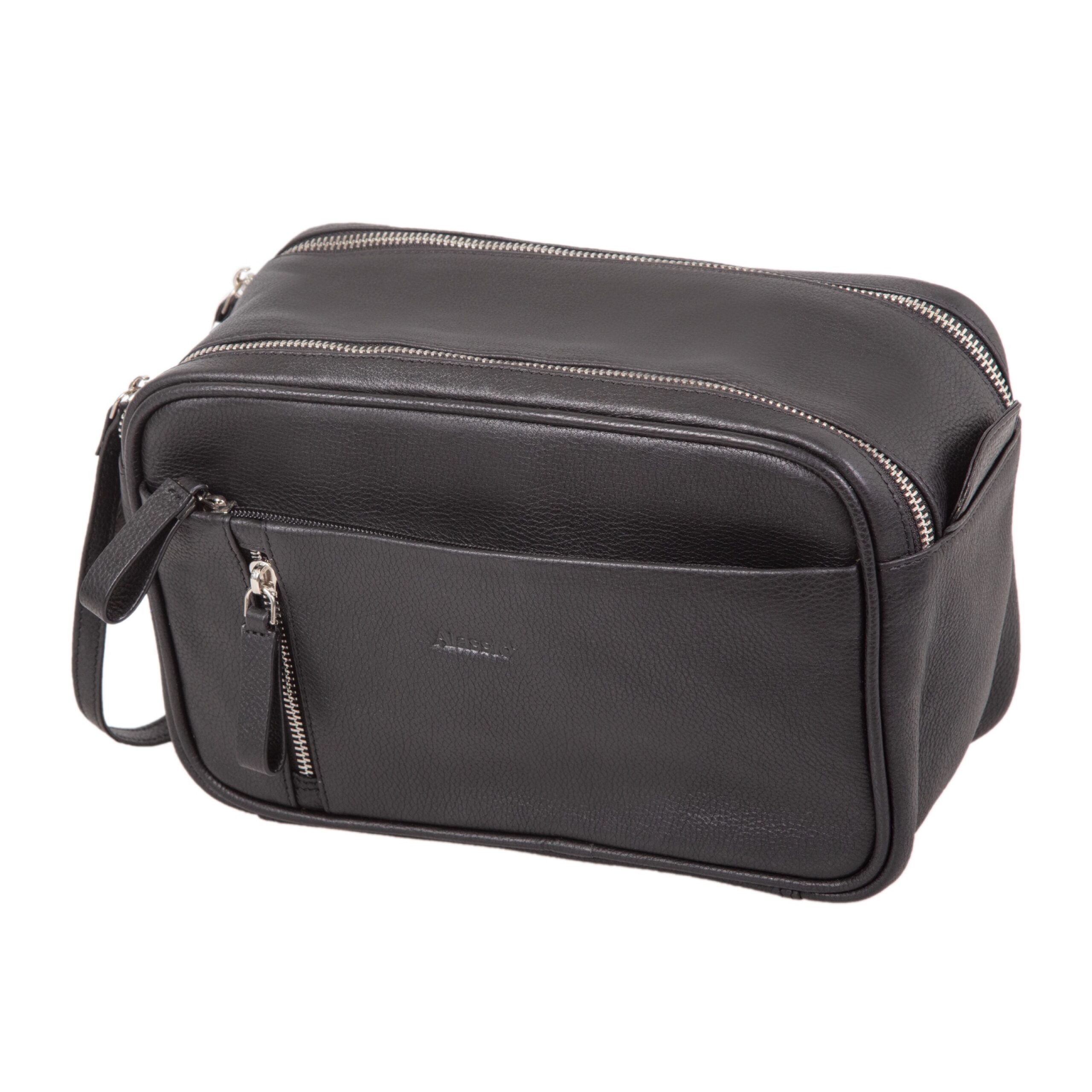 alassio-kulturtasche-salina-schwarz-aus-leder image 1