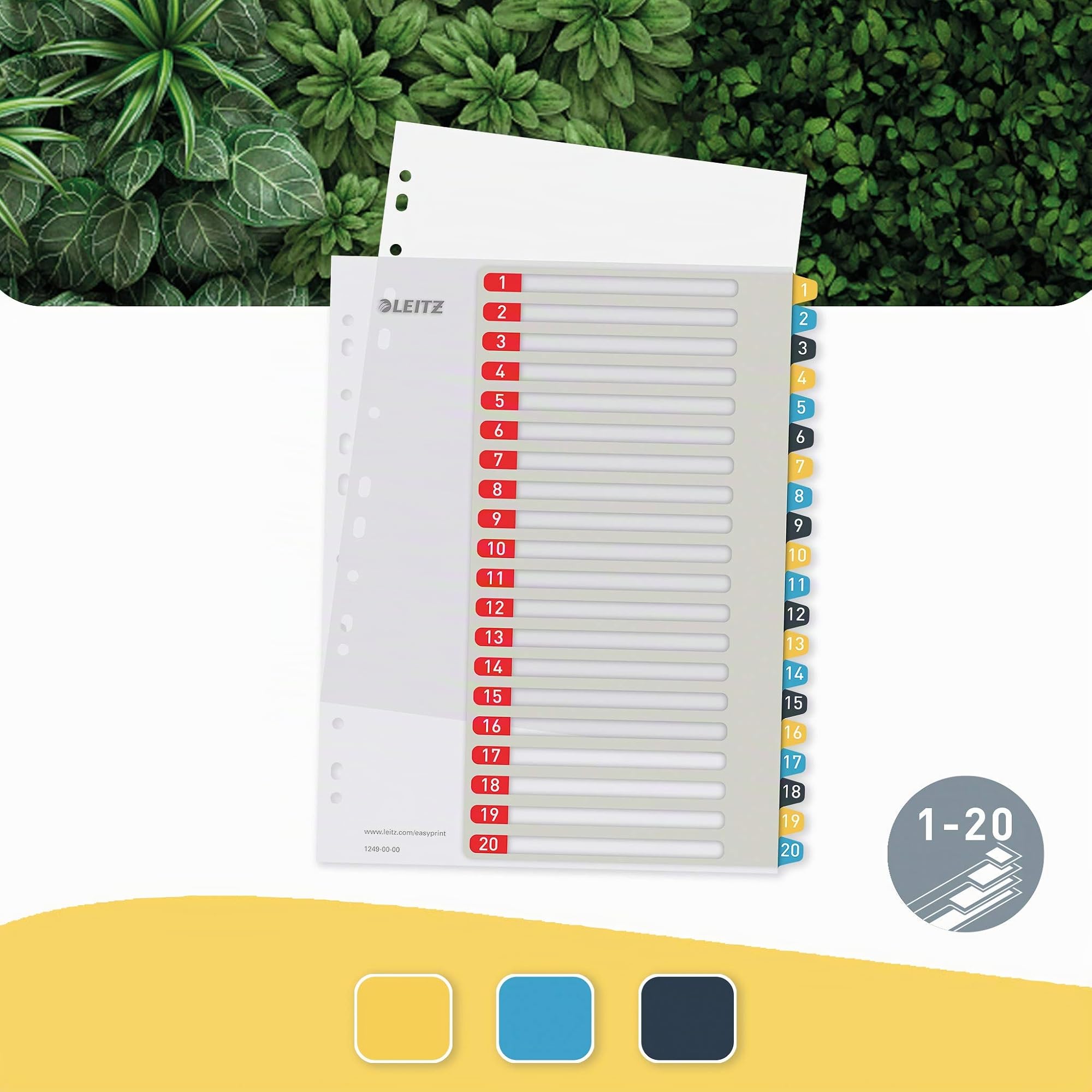 leitz-cosy-register-a4-1-20-pc-beschriftbar-mehrfarbig-12490000 image 2