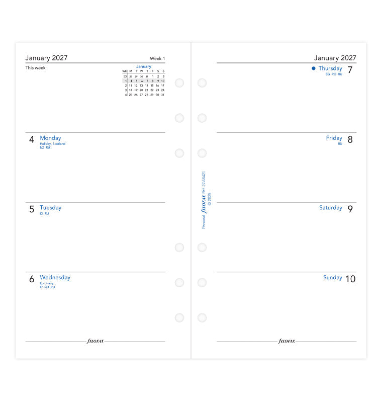filofax-wochenkalender-personal-2027-recyclingpapier-1-woche-2-seiten-englisch image 4