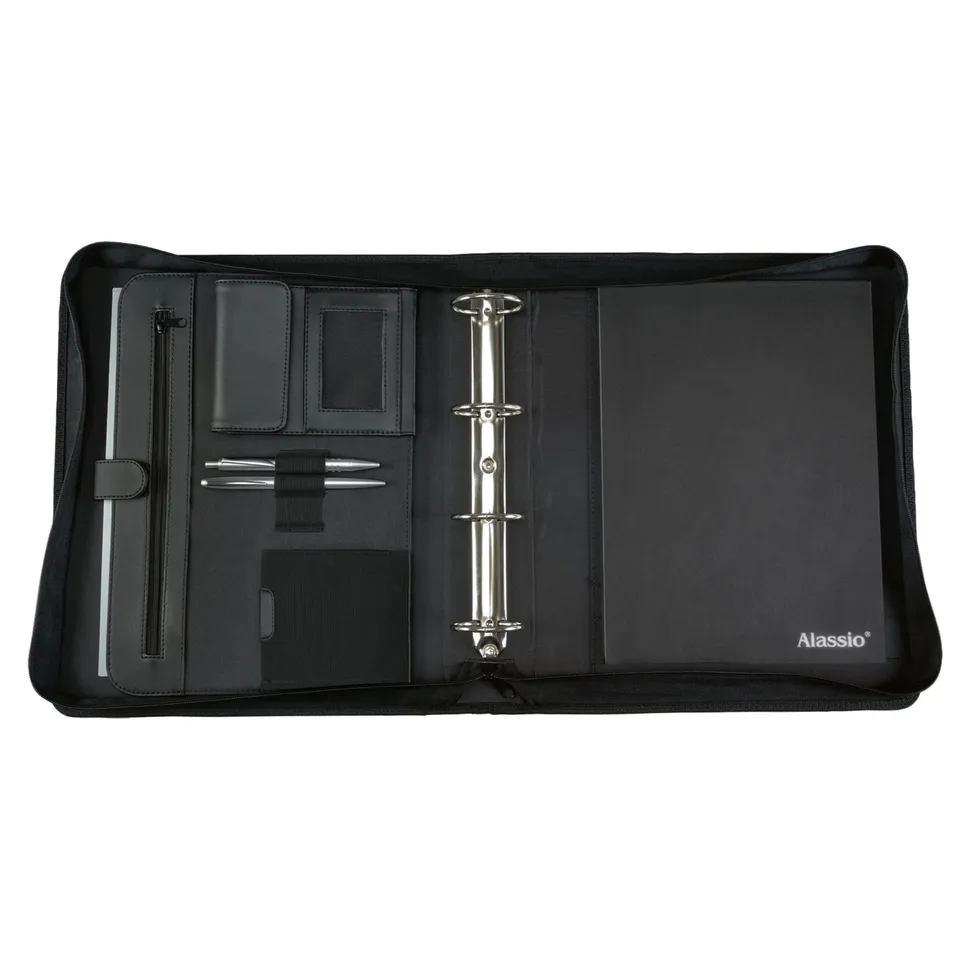 alassio-arezzo-i-tagungsmappe-a4-schwarz-mit-ringmechanik-und-griff image 1