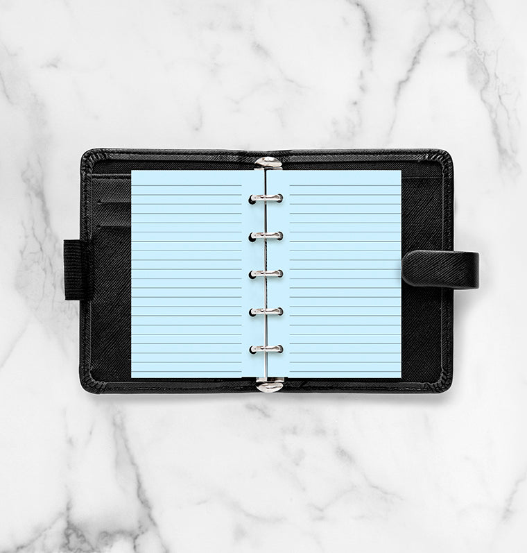 filofax-notizpapier-mini-liniert-blau-20-blatt-einlage image 3
