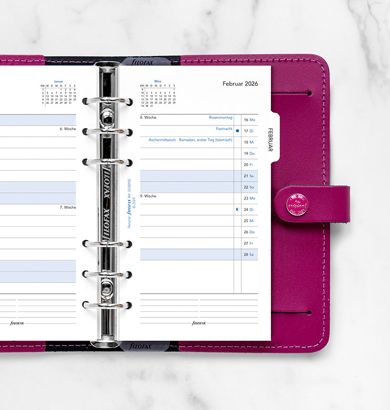 filofax-personal-2026-kalendereinlage-1-monat-2-seiten-deutsch-mit-tabs image 2
