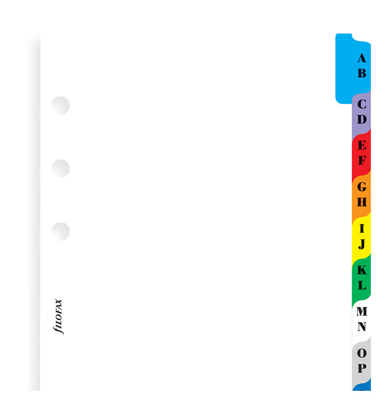 filofax-a-z-register-bunt-personal-organiser-einlagen image 3