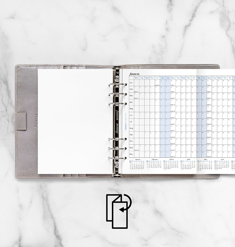filofax-jahresplaner-englisch-a5-2027-leporello-einlage image 3