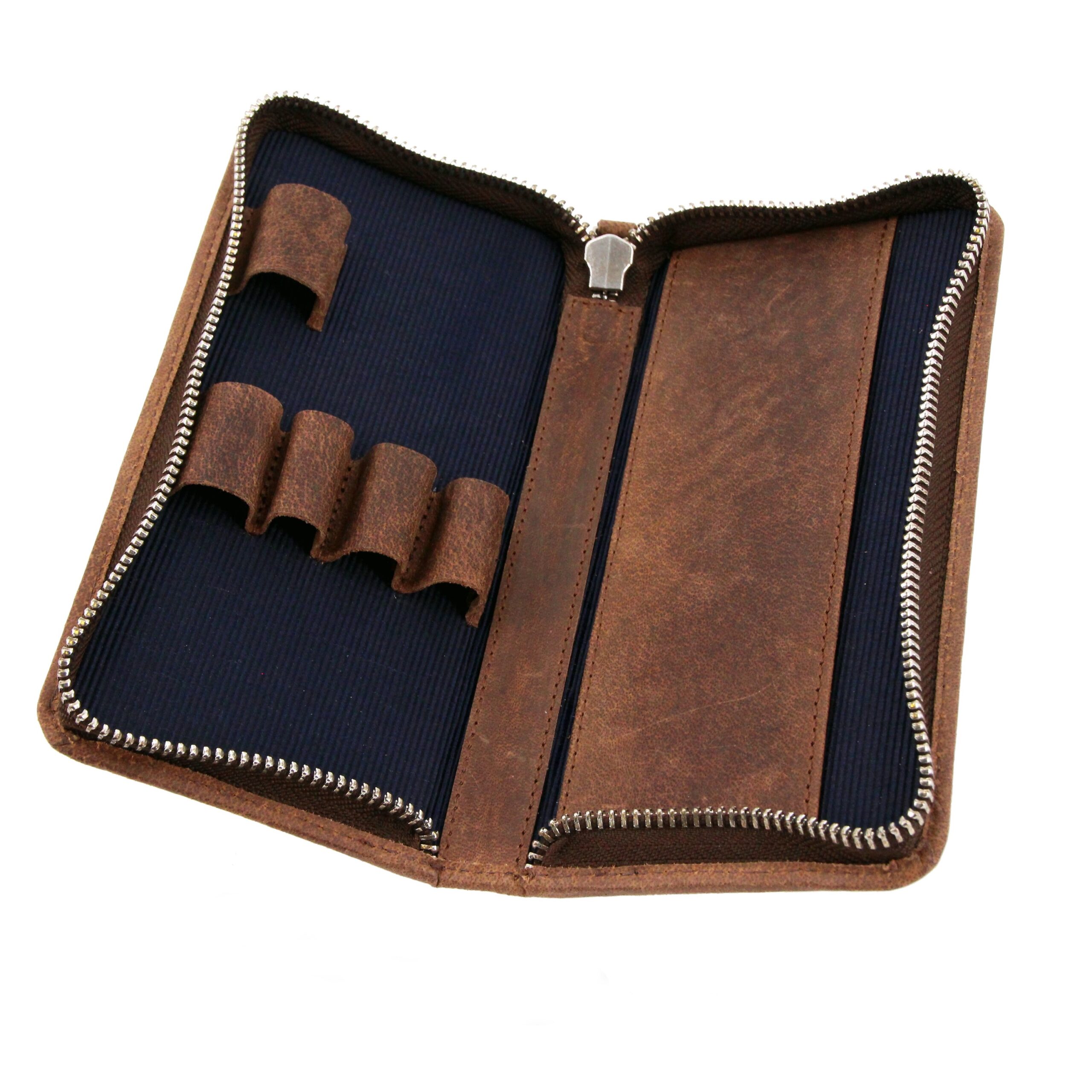 alassio-schreibger-teetui-hunter-leder-braun-blau-f-r-3-stifte image 1
