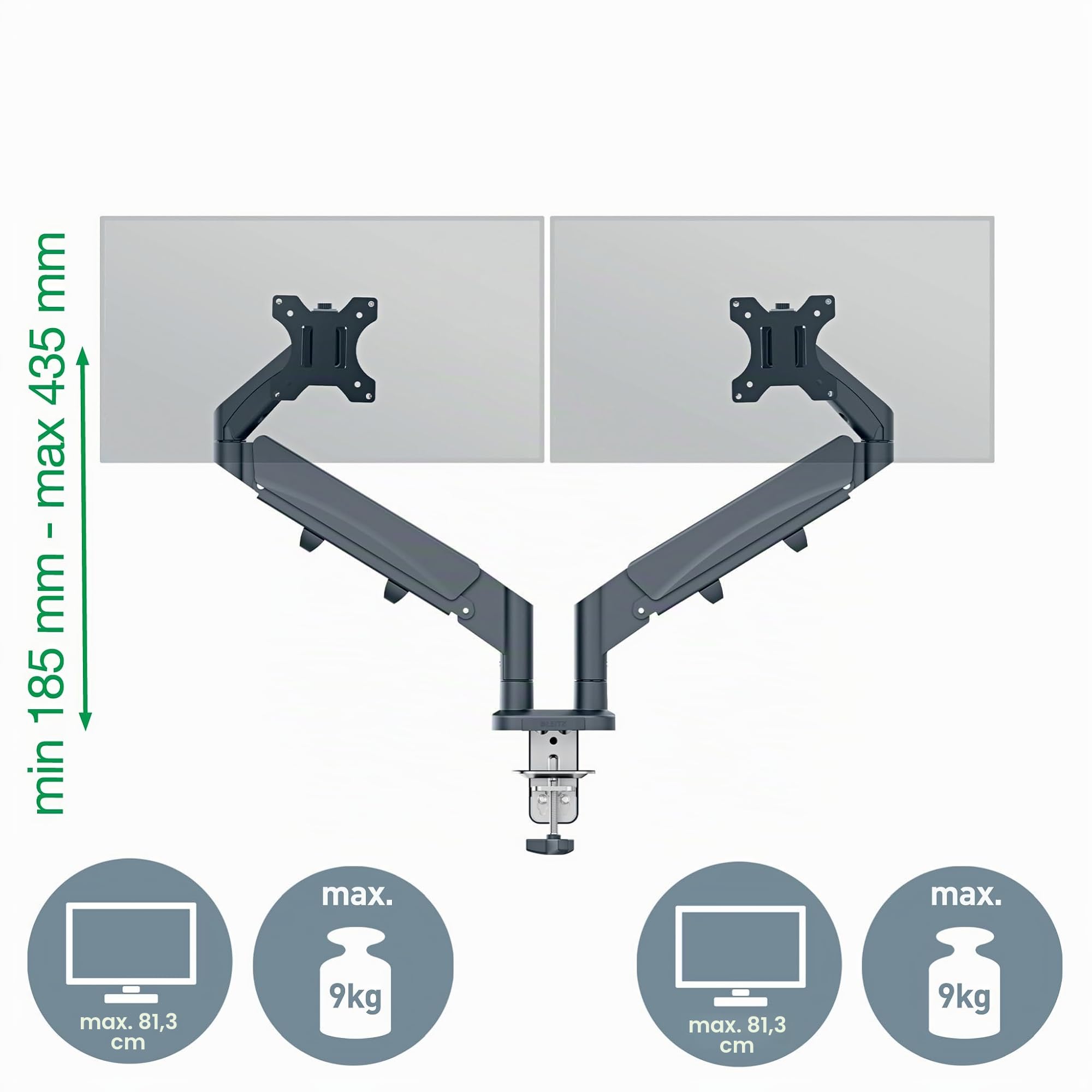 leitz-ergo-platzsparender-doppel-monitor-arm-f-r-2x-bis-32-zoll-vesa-75-100-grau image 4