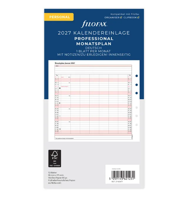 filofax-monatsplaner-leporellos-deutsch-personal-2027-professional image 1