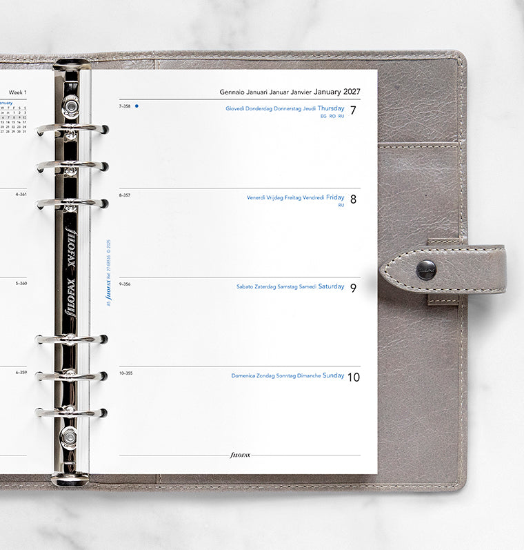 filofax-the-original-kalendereinlage-a5-2027-1-woche-2-seiten-multilingual-4x4-s image 2