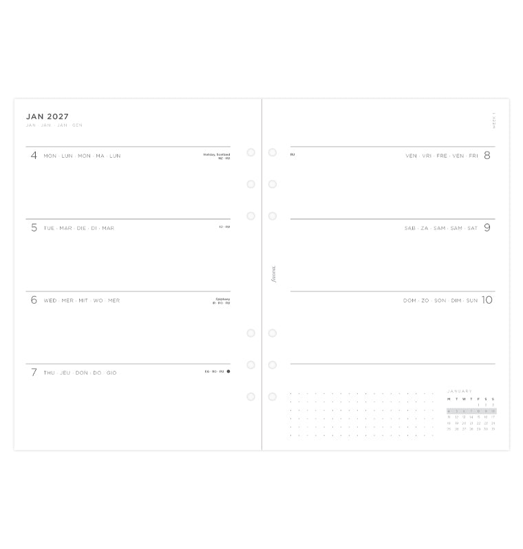 filofax-minimal-kalendereinlage-1-woche-2-seiten-a5-2027-horizontal image 4