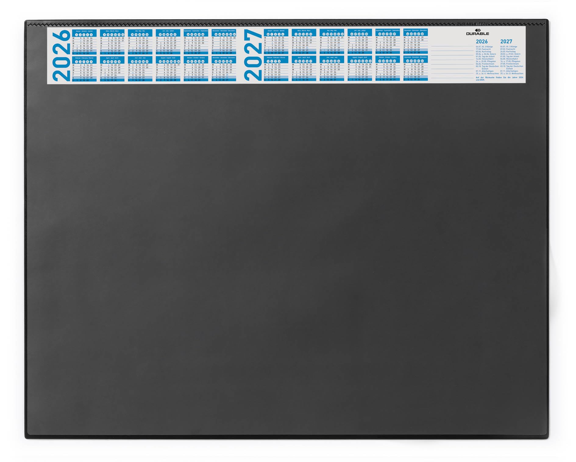 durable-schreibunterlage-65-x-52-cm-transparent-schwarz-mit-jahreskalender image 2