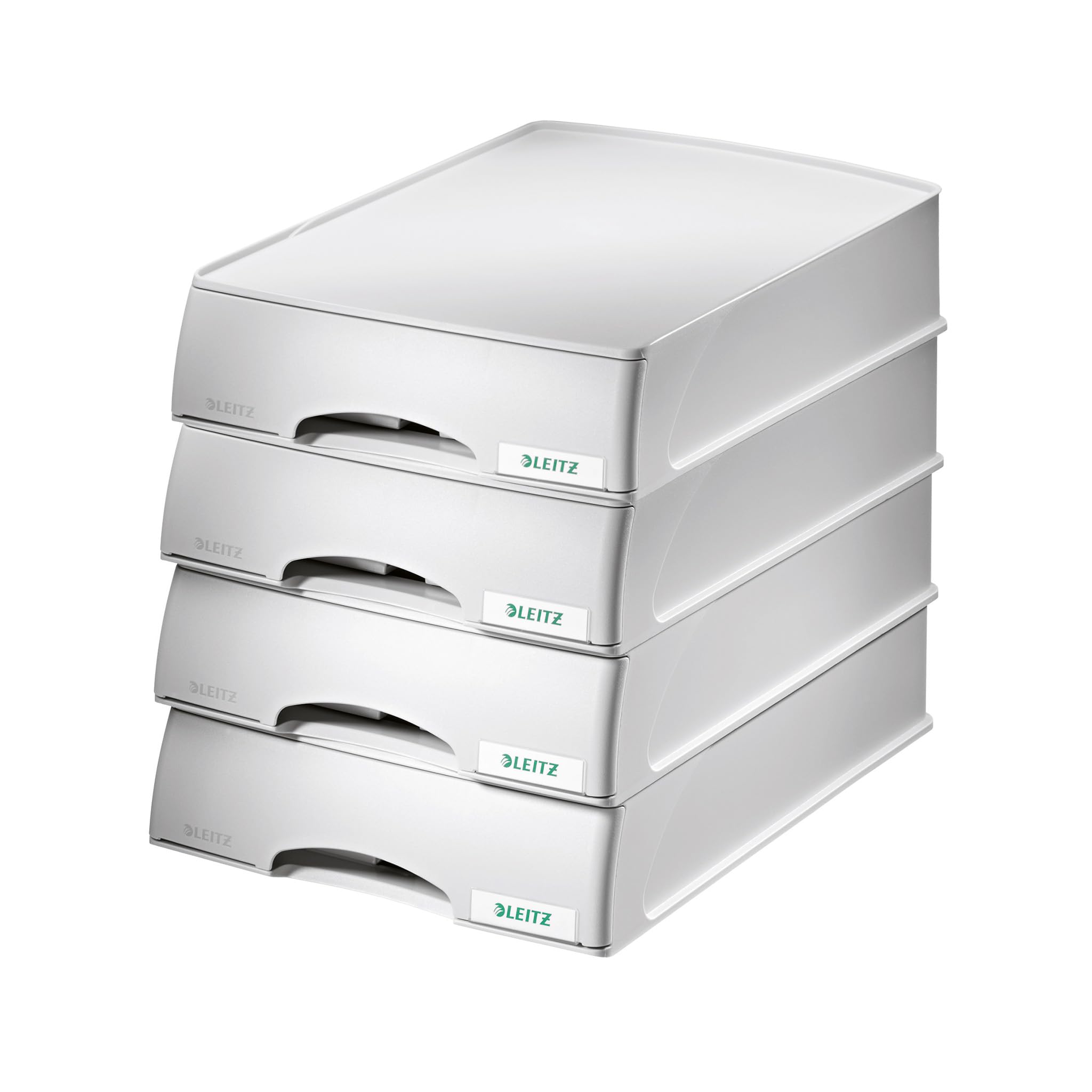 leitz-plus-briefkorb-schublade-a4-4er-pack-grau-52100085 image 1