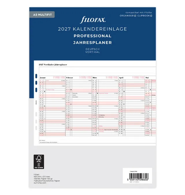 filofax-a5-jahresplaner-2028-deutsch-professional-leporello image 1