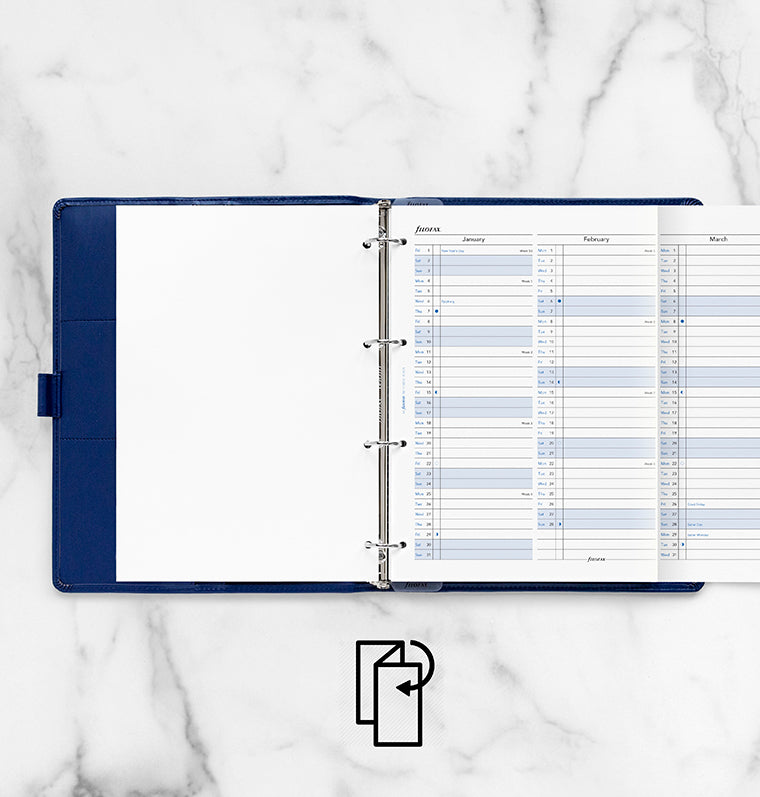 filofax-jahresplaner-englisch-a4-2027-leporello-kalendereinlage image 3
