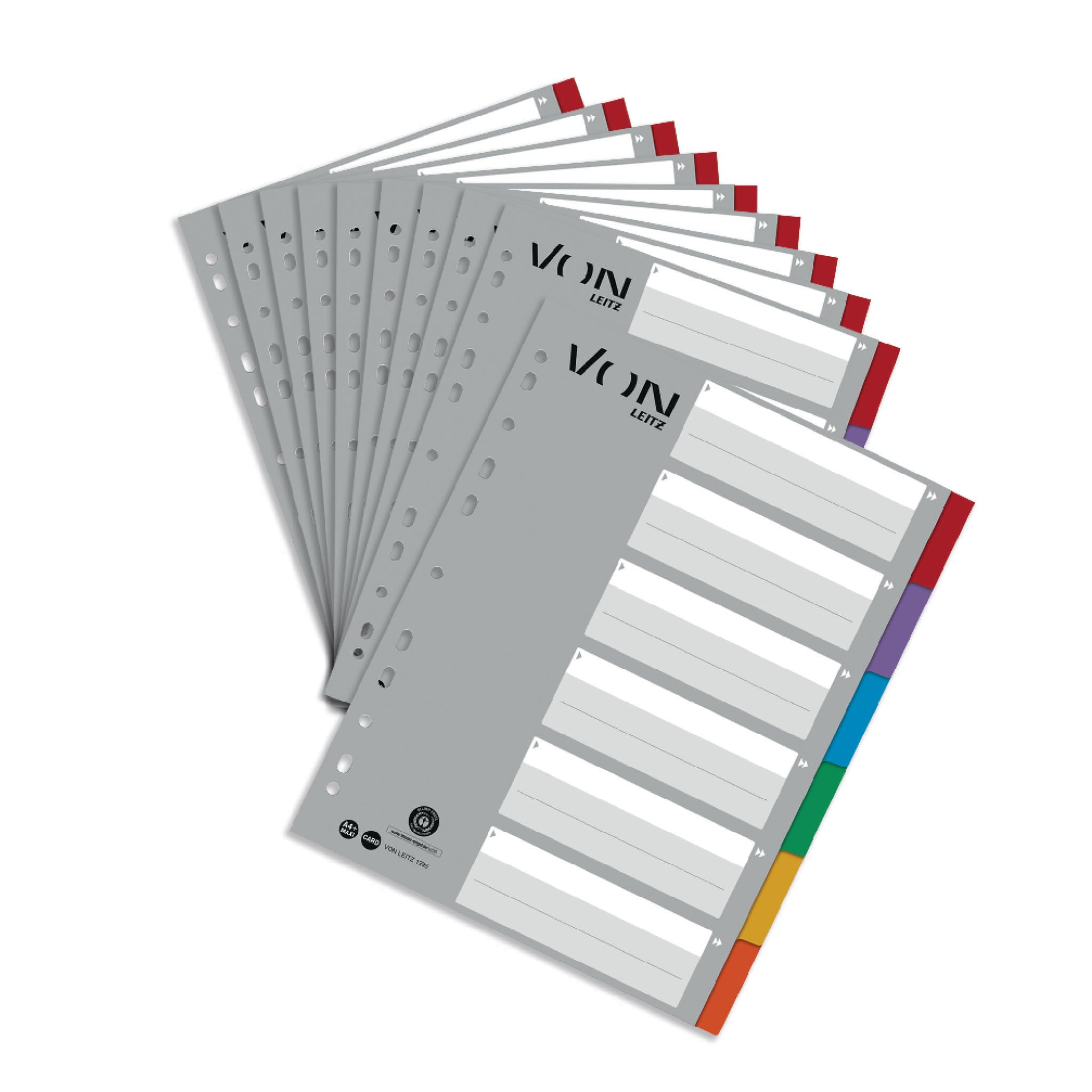 leitz-von-register-a4-5-teilig-extra-breit-10er-pack-recycling-karton-mehrfarbig image 8