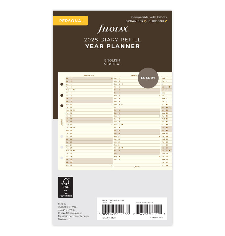 filofax-jahresplaner-personal-2028-englisch-cotton-cream-leporello image 1