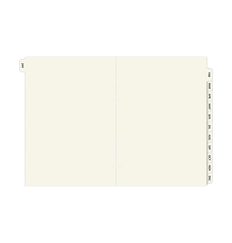 filofax-monatsregister-januar-dezember-a5-cream image 2