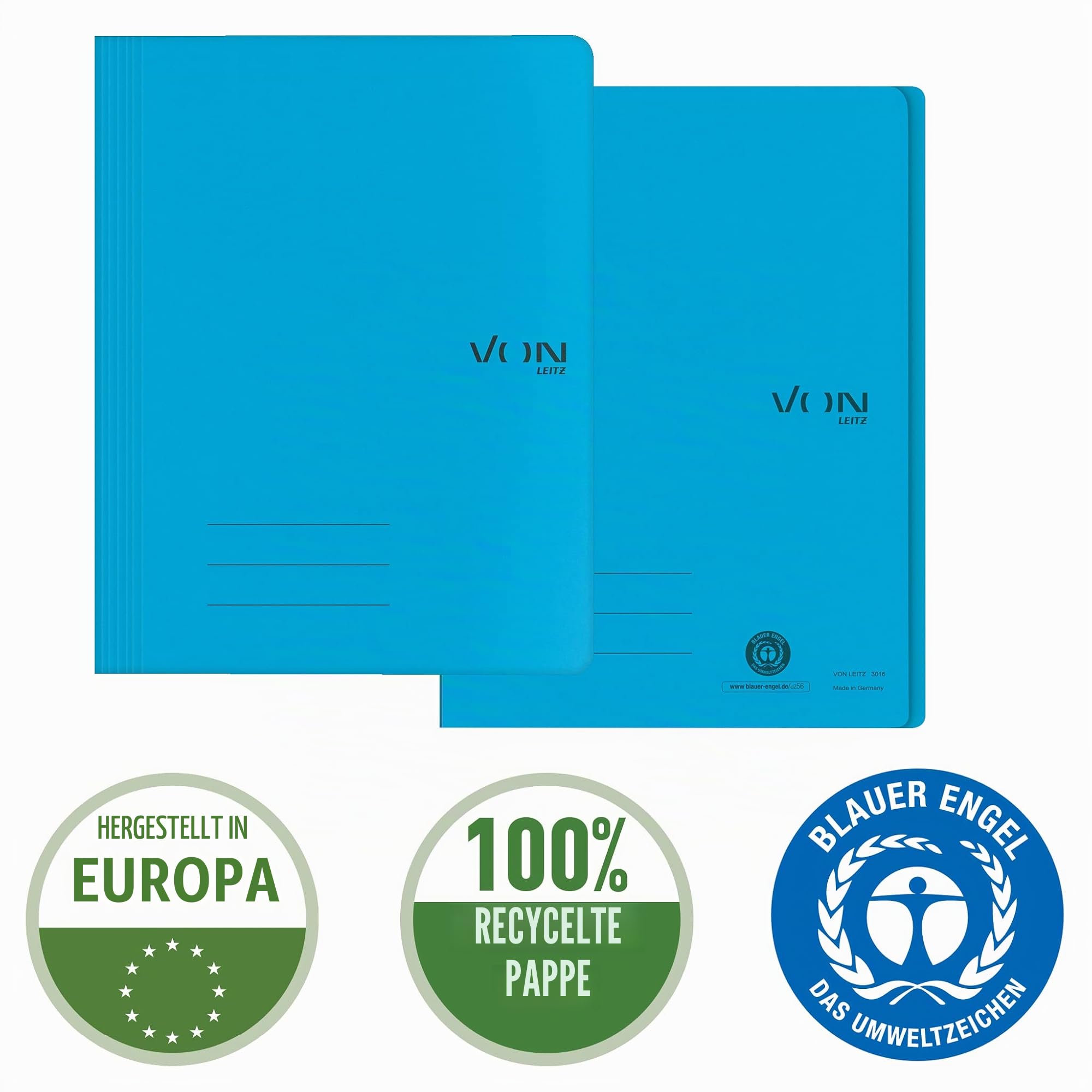 von-leitz-schnellhefter-a4-recycling-10er-pack-blau-30160035 image 3
