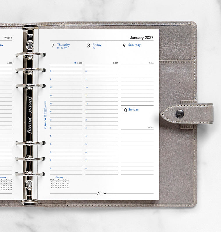 filofax-kalendereinlage-2027-a5-1-woche-2-seiten-englisch-recyclingpapier image 2