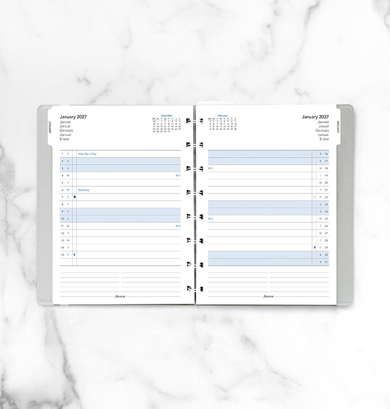 filofax-notebook-monatsplaner-a5-2027-multilinguale-kalendereinlage-mit-monatsta image 2
