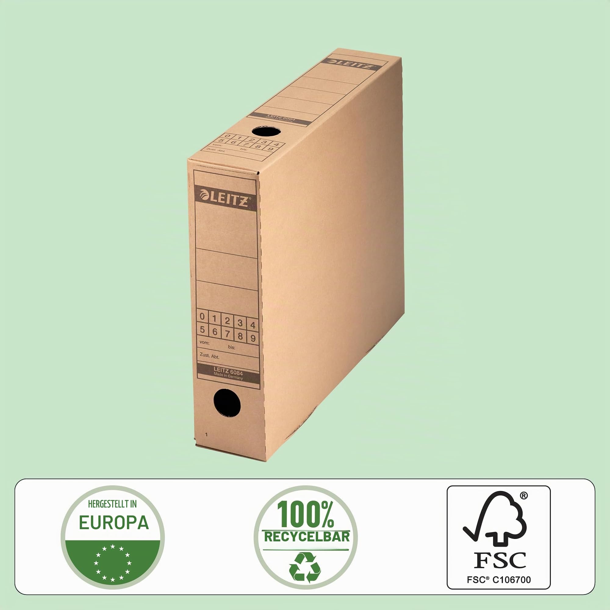 leitz-premium-archiv-schachtel-a4-70-mm-braun-10-st-ck-60840000 image 3