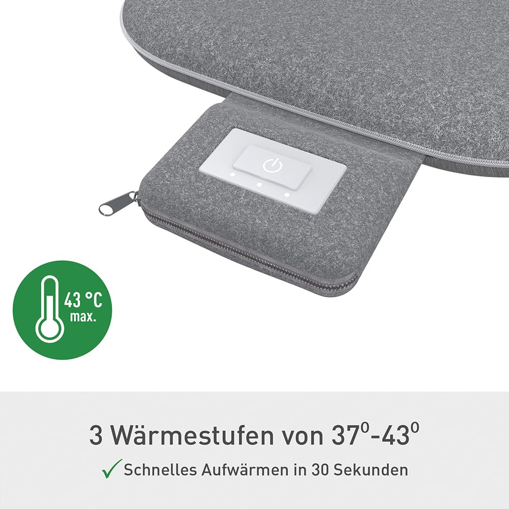 leitz-icomfi-beheizbares-kissen-40x30x3-cm-grau-65920085 image 3