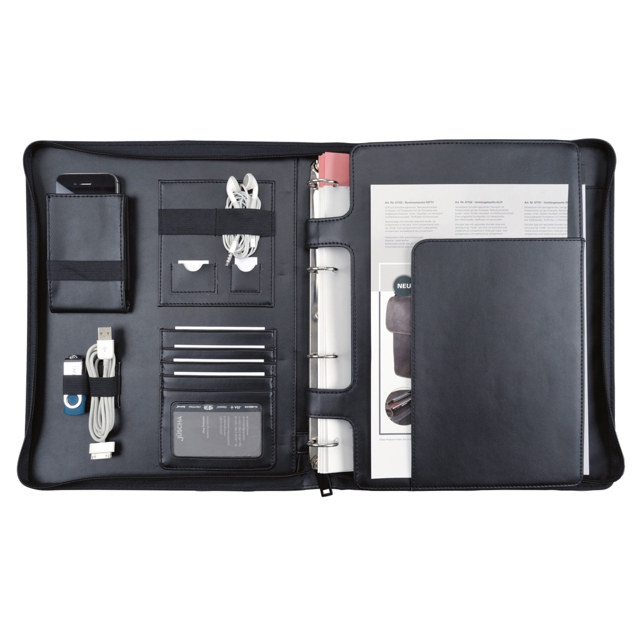 alassio-orgamappe-a4-imperia-mit-tablet-h-lle-und-rei-verschluss-in-schwarz image 3