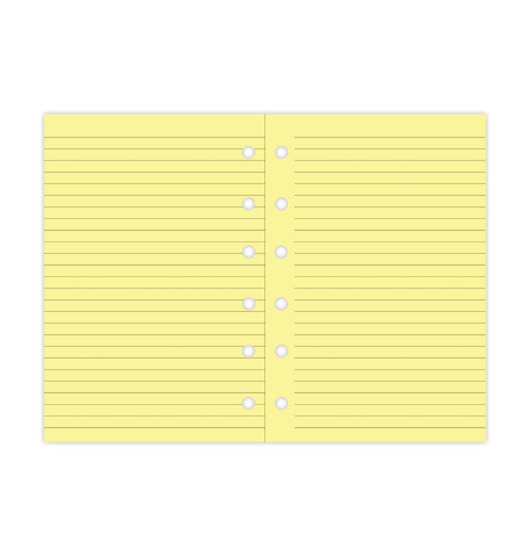 filofax-notizpapier-gelb-liniert-pocket-20-blatt-organiser-einlage image 5