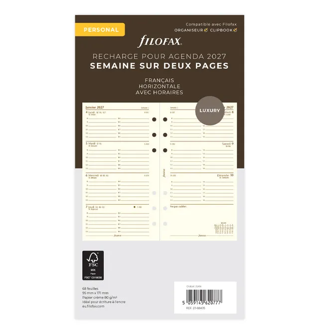 filofax-kalendereinlage-personal-2027-1-woche-2-seiten-franz-sisch image 1